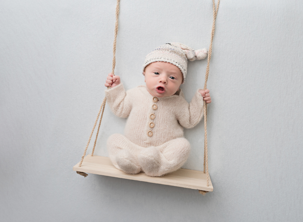 Castle Rock Newborn Photography - Newborn Baby on A Swing